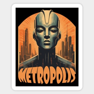 Metropolis retro poster Sticker